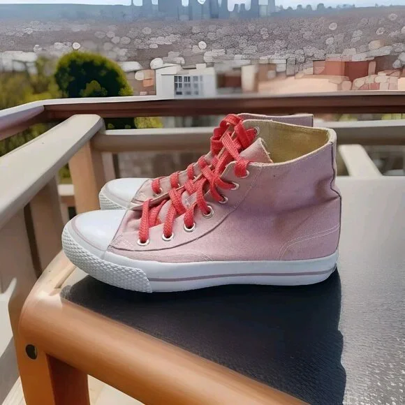 Airwalk Shoes Airwalk High Top Pink Canvas Sneakers Womens 85